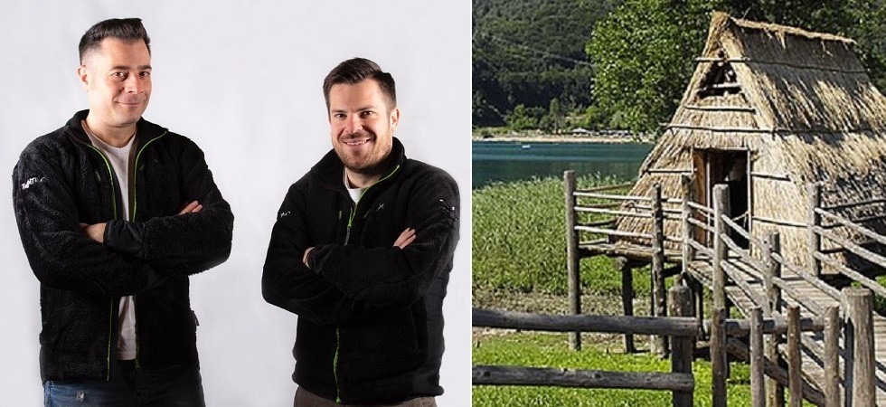 A sinistra Andrea Widdmann e Lorenzo Paoli (vice presidente e presidente dell'Apt val di Non), a destra le palafitte in val di Ledro A sinistra Andrea Widdmann e Lorenzo Paoli (vice presidente e presidente dell'Apt val di Non)